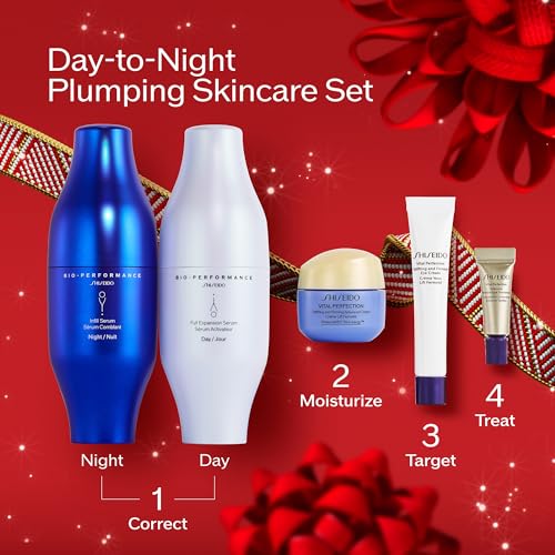 image for Shiseido Day-to-Night Plumping Skincare Set - Bio-Performance Skin Fil