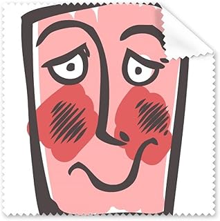 Shy Face Sketch Love Cleaning Cloth Phone Screen Glasses Cleaner 5pcs