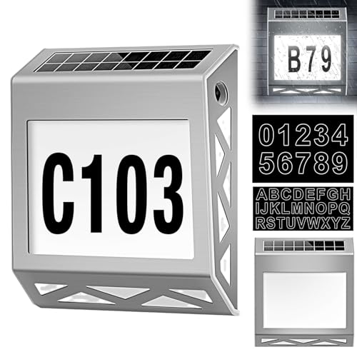 Numéro de maison éclairage solaire IP44 avec 3 modes