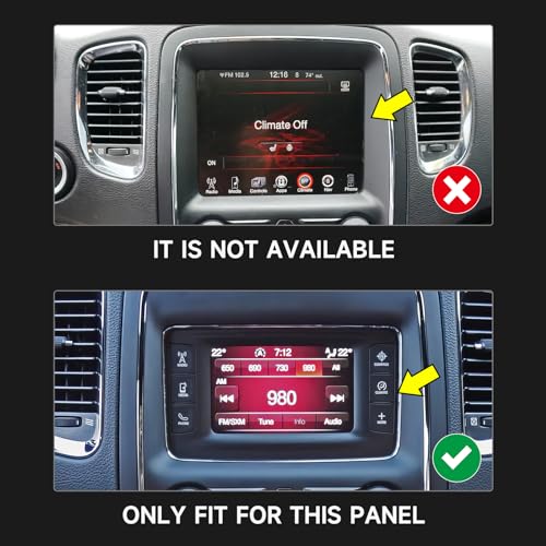 Image of Car Center A /C Outlet Panel Decals for 2014-2017 Dodge Durango Accessories Carbon Fiber Interior Stickers, Red