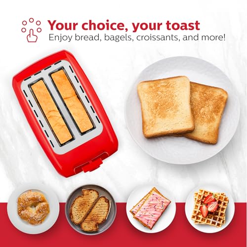 Image of Holstein Housewares - 2 Slice of Bread Toasters, Bagels and Waffles with 7 Roast Control Settings Great for Frying