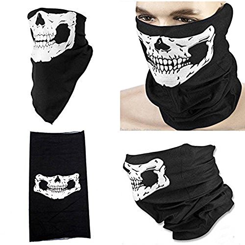  DP DESIGN BANDANA SCALDACOLLO SOTTO CASCO TESCHIO PER MOTO SOFTAIR SCI BICI GHOST SKULL