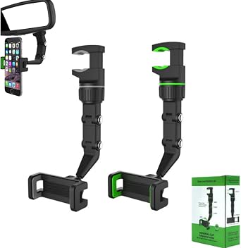 Generic Rotato Grip Cell Phone Holder, Rotatogrip Phone Holder, Multifunctional Rearview Mirror Phone Holder, Rear View Mirror Phone Holder, Rearview Mirror Phone Holder for Car 2Color