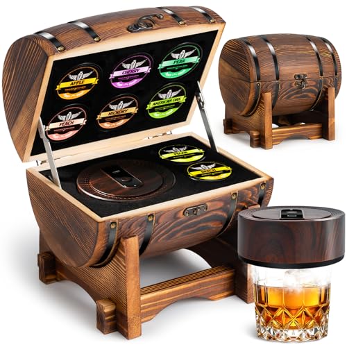 INSISART Electric Whiskey Smoker Kit Old fashioned Smoker Kit with Barrel