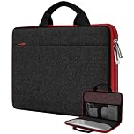 Hseok Laptop Case 13.3-14 inch Sleeve, TSA Computer Handbag Water-Resistant and Shockproof Bag Compatible with MacBook Pro/Neo 14", Mac Air/Pro 13.3" and 13"-14" Notebooks Chromebooks,Black-red