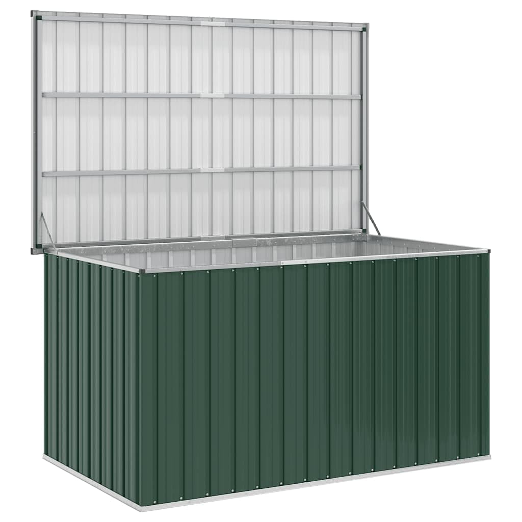 Scatola da giardino verde, 171 x 99 x 93 cm, resistente alle intemperie e impermeabile, grande spazio per cuscini, coperte, attrezzi e accessori, ideale per balcone, terrazza e uso esterno