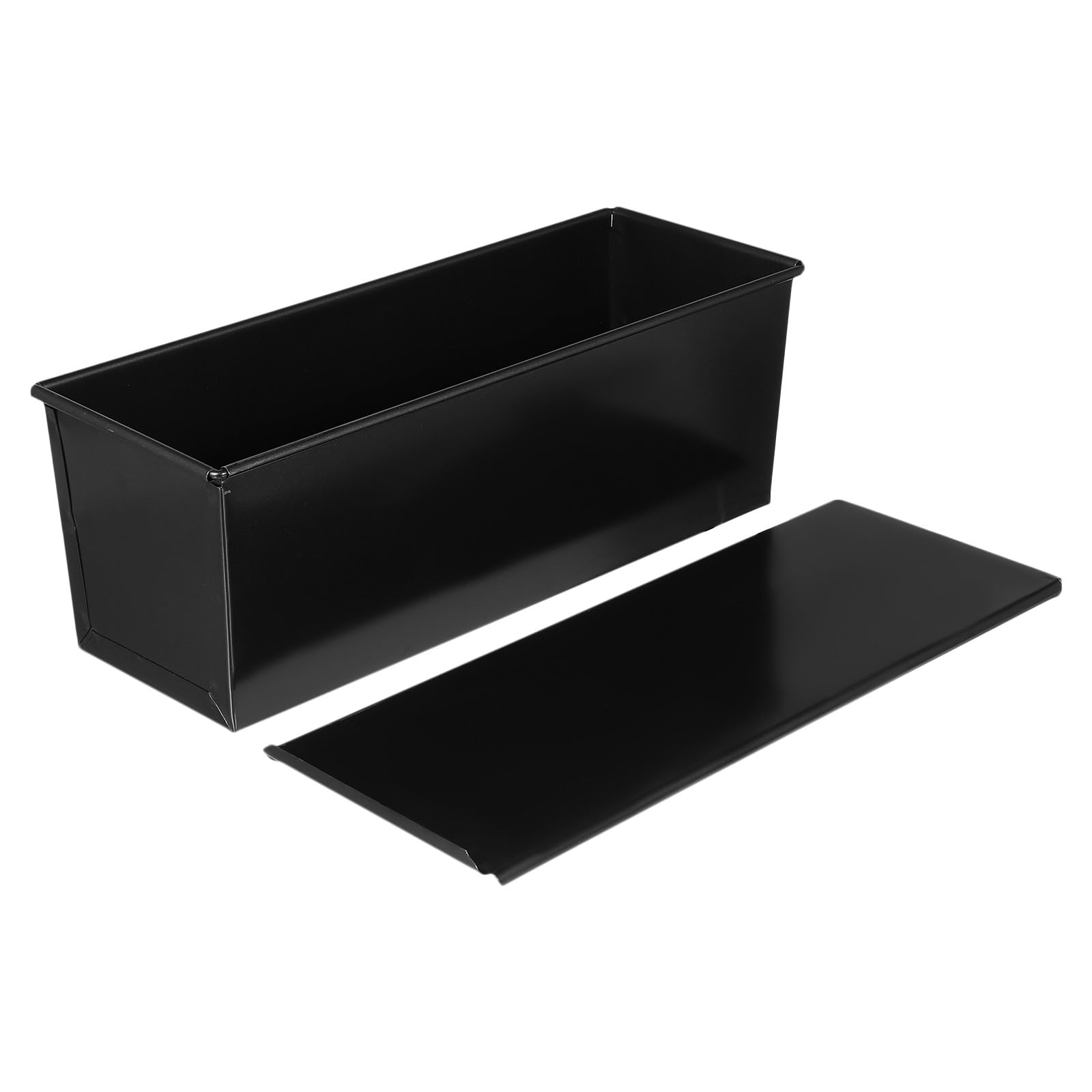 SHINEOFI Moule à Pâtisserie Noir 33X12.3X11 CM Couvercle Coulissant Antiadhésif pour de Mie 750 G Cuisson Professionnelle Maison et Restaurants