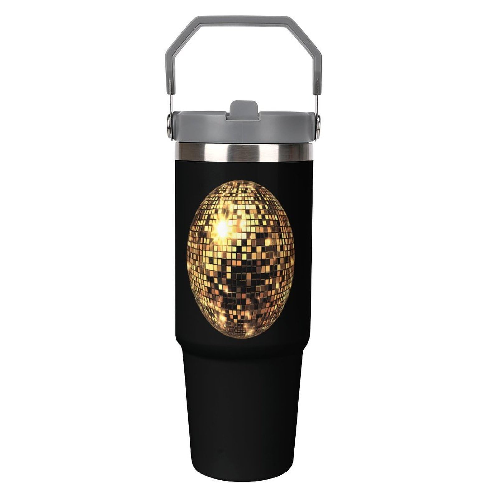 Disco Ball Custom Insulated Cups & Mugs 30 Oz Travel Coffee Mug with Lids Reusable Stainless Steel Drinks Tumbler