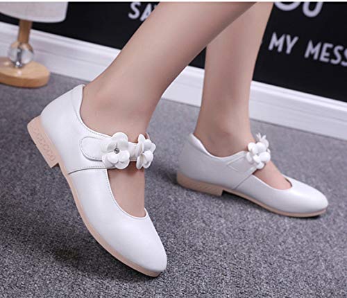 Girls’ Sweet Flower Ankle Strap Princess Dress Mary Jane Flats Shoes(Toddler/Little Kid/Big Kid)4
