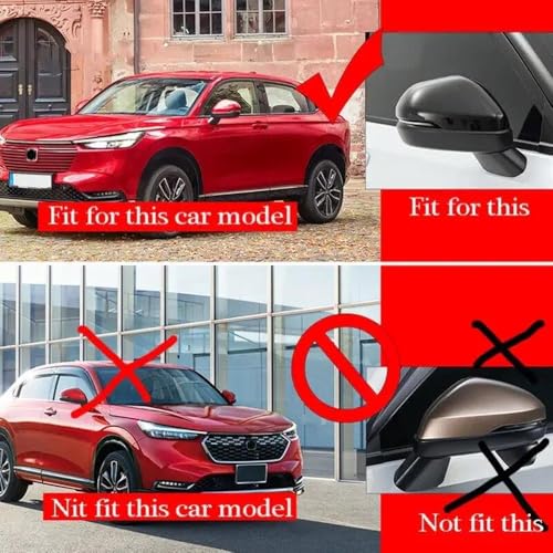 Coque de rétroviseur extérieur HR-V pour masquer rayures effet carbone - 5