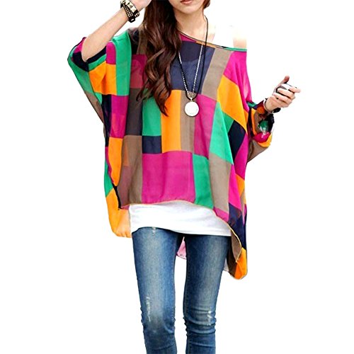 Blusa mod. shapes in chiffon elegante maglia con