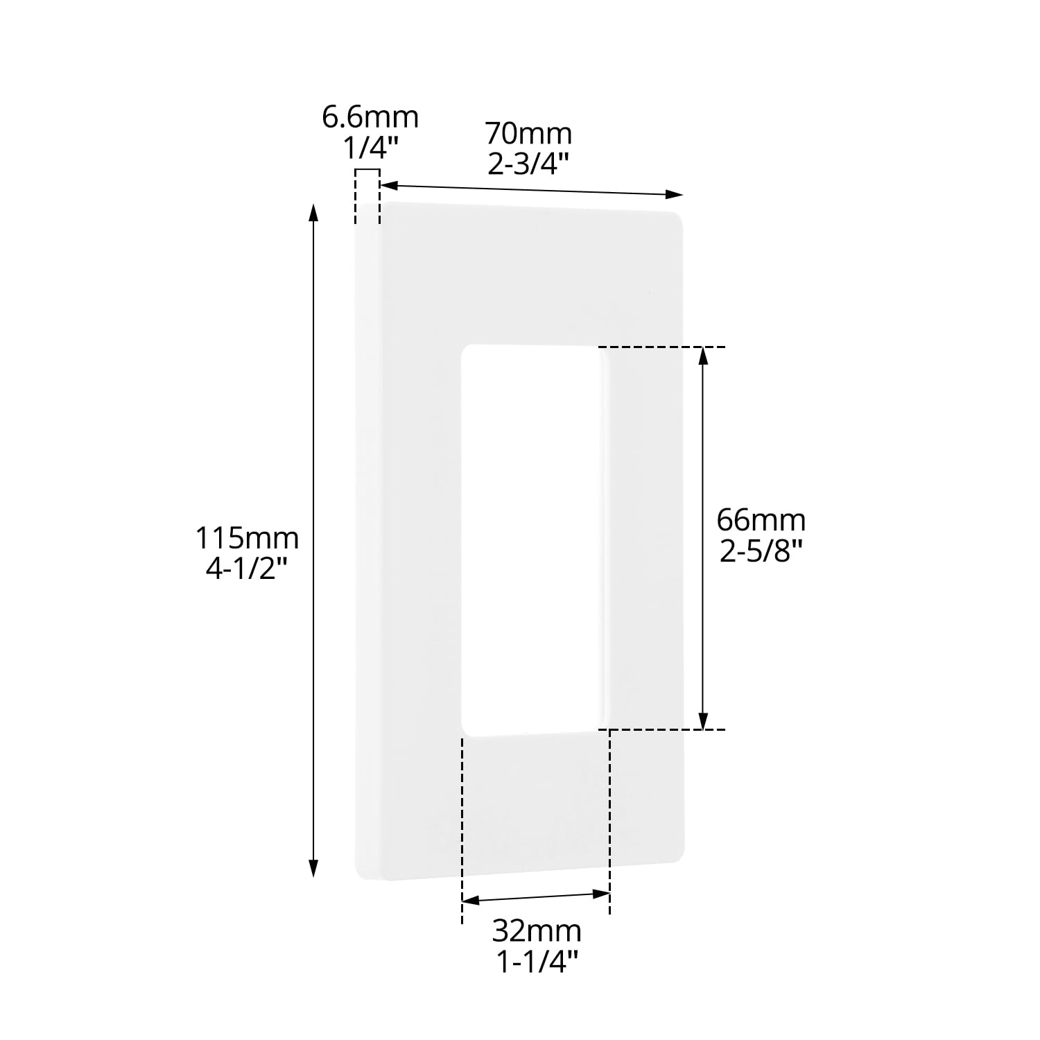 QWORK Placca da parete senza viti, confezione da 50, bianco sporco lucido, design moderno con caratteristiche di sicurezza nascoste