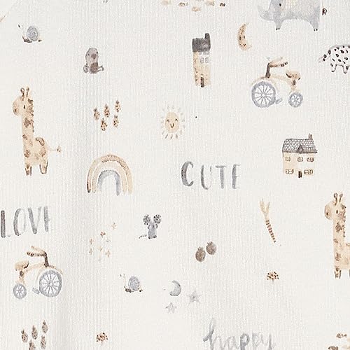 Image of miniklub Boys Beige Printed Pure Cotton Sweatshirt