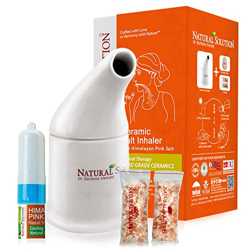 Natural Solution Organic Personal Care Travel Gift Set 2 Items | Nasal Inhaler and Ceramic Salt Inhaler, 6 Piece Set