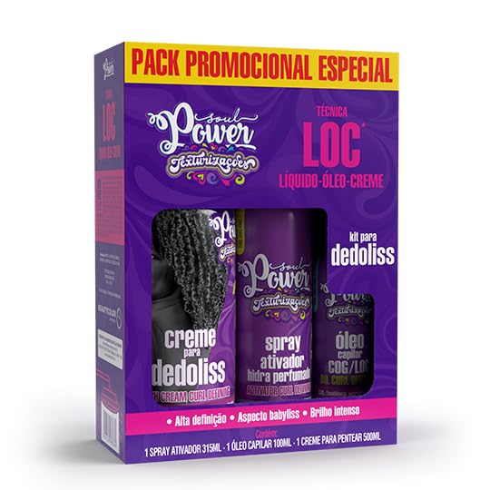 Caixa promocional do Kit Soul Power com três produtos para técnica LOC