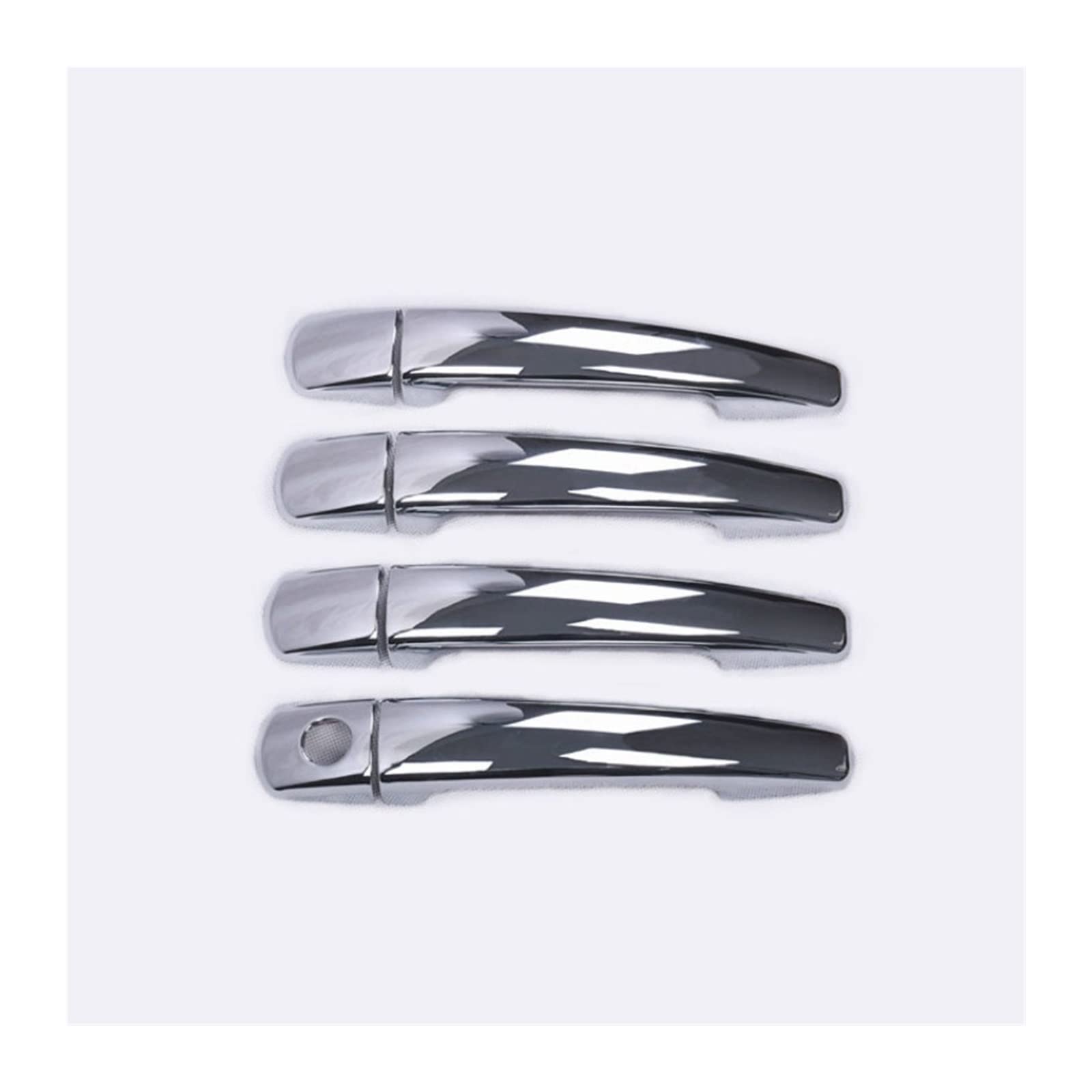 Rinkteea Silver Exterior Car Door Handle For C3 Picasso 2010-2016 Chrome Carbon Fiber Door Handle Cover Trim Car Styling Accessories(Silver)