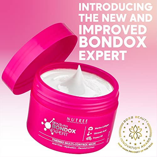 Brazilian Bondox Hair Treatment 8.8 Oz Hair Mask For All Hair Types | Formaldehyde-Free Cruelty-Free | Results For Up To 1-3 Months | Marine Collagen & Almond Oil Hair Repair Moisturizer Thermal Mask #TOP2