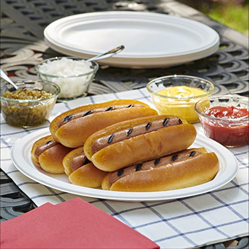 Hefty Ecosave Disposable Oval Platters, Made From Plant Based Materials, Heavy Duty & Microwave Safe Large Oval Platter Paper Plates, 10 Ct (Pack Of 4) #TOP6