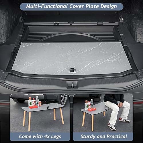 Image of For 2026 Toyota RAV4 Trunk Hidden Storage Box, SUV Insert Cargo Rear Hatch Organizer, Extra Space fits RAV4 LE XLE XSE TRD Hybrid Under Cargo Floor Storage Accessories