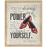 Wizard of Oz Art - You've Always Had The Power My Dear - Glinda the Good Witch to Dorothy - 11x14 Framed Art Wizard of Oz Poster Print - Great Wizard of Oz Gifts, Office Decor and Dorothy Decoration