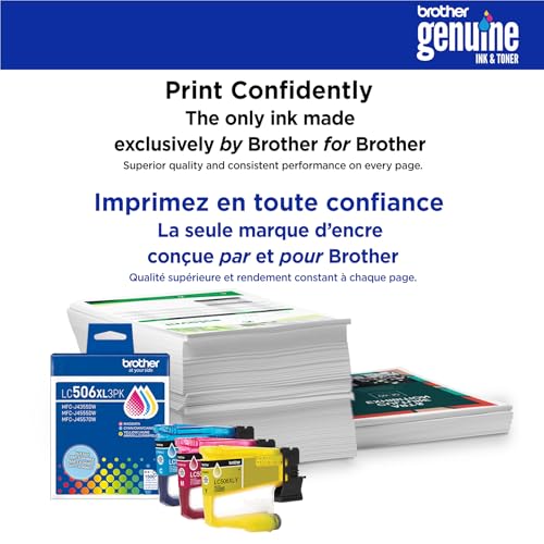 Image of Brother Genuine LC506XL3PK 3-Pack High Yield Cyan, Magenta, and Yellow Ink Cartridges (for use with INKvestment 4355, 4555, and 4557 Printers)