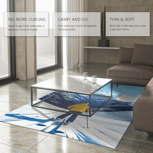 Tapis de montagne antidérapant et lavable pour sol de bureau - 6