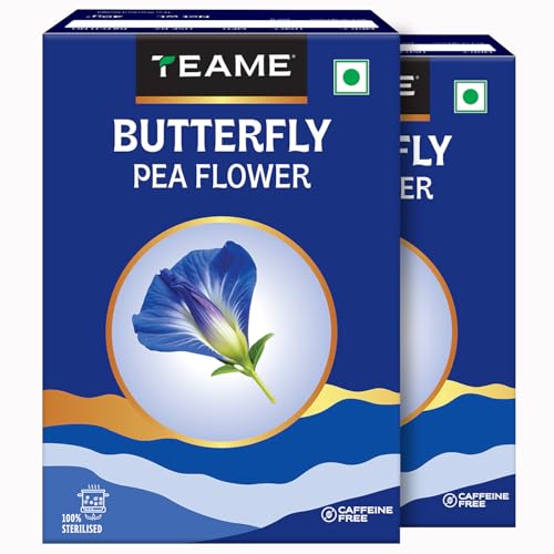 Image of TE-A-ME - Butterfly Pea - Blue Colored Flower Tea - 100gm (100+ Cups) | 50g - Pack of 2 | SUPER ANTIOXIDANT | Caffeine Free || Aparajita - Shankhpushpi || Flower Based - Herbal Tea | Helps Relieve Stress