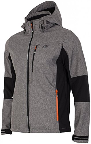 4F H4l17-SFM004 MENS Softshell Jacket Coat Durable Water,waterproof (LARGE)