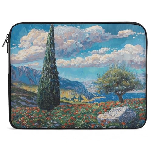 Funda para computadora portátil compatible con MacBook Air Cypress Trees que evita daños por golpes