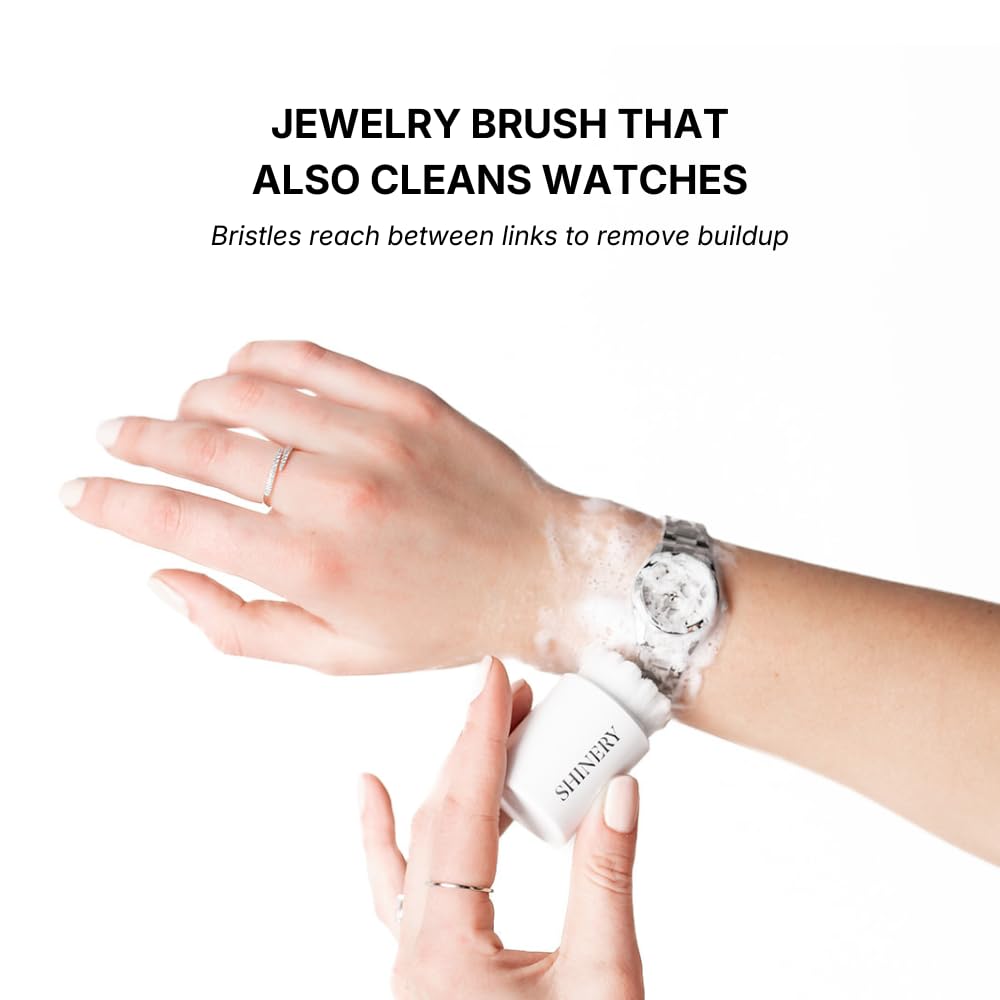 Shinery Radiance Brush - Cepillo de Limpieza de Joyas, Grado Profesional, Anillos, Collares, Pulseras, aretes y Relojes, imprescindible para los Amantes de Las Joyas, sintético, Todo