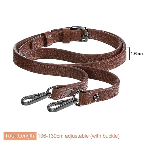 Image of uxcell Purse Strap, Crossbody Strap Leather Adjustable Replacement Shoulder Strap for Women's Crossbody Handbags Bag, 0.6 inch Wide, 41-51 inch Long (Brown)