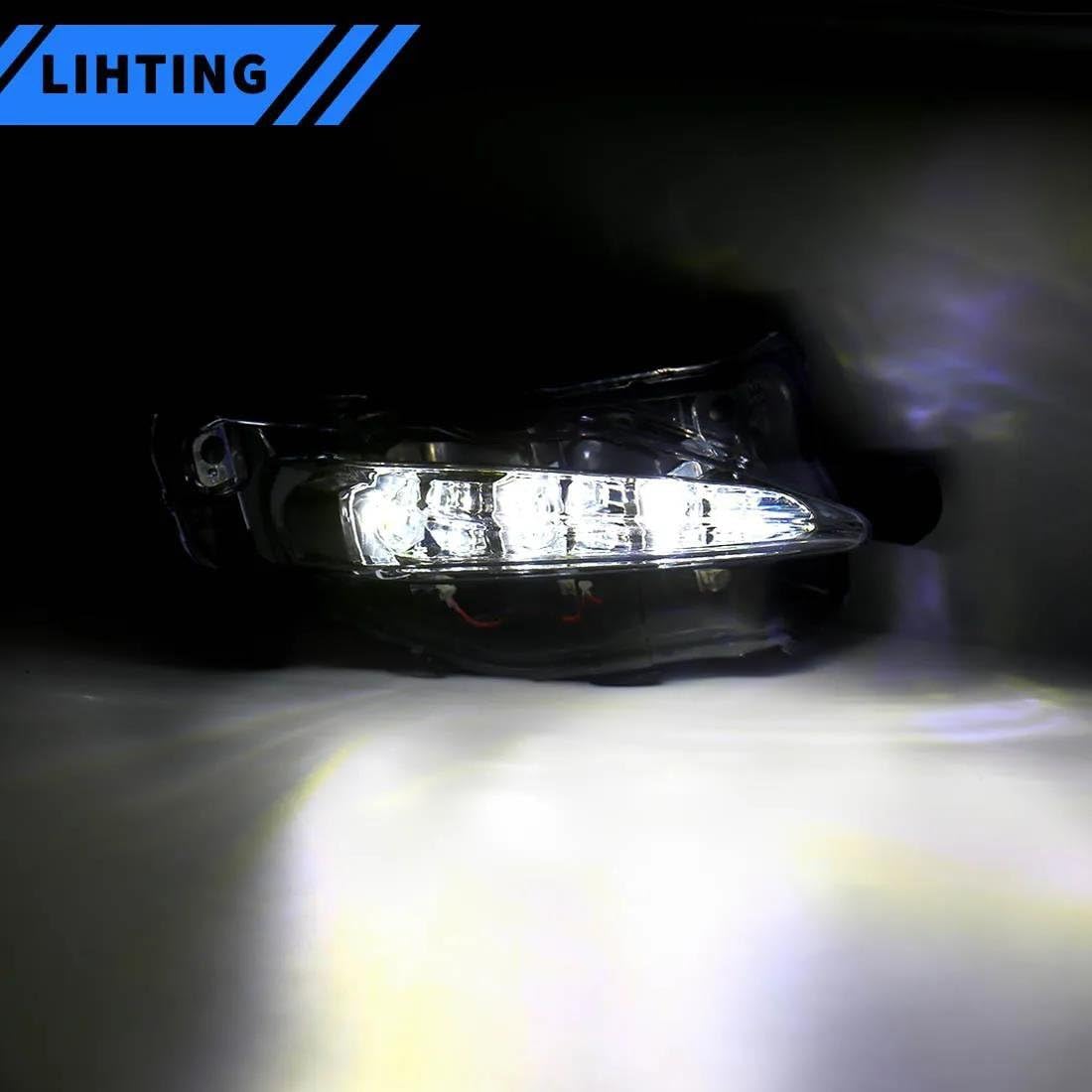 Para Toyota Para Corolla LE/XLE 2017-2019, Luces Antiniebla LED DRL Circulación Diurna, Parachoques, Interruptor Cables Conducción