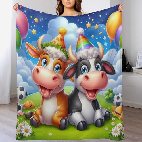 Manta de vaca de franela 130x150 cm gruesa para sofá 2