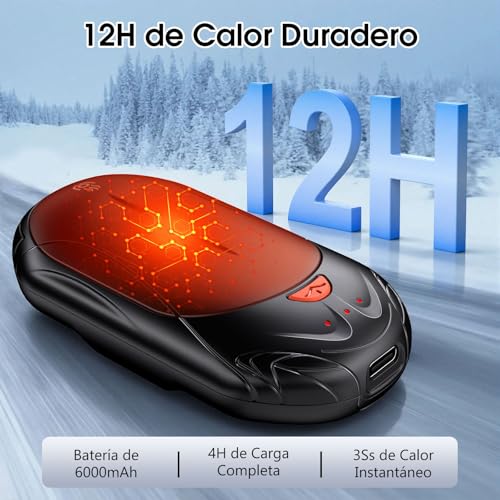 Miniatura 3 de 2 Packs Calentador De Manos Recargable 6000mah Outjut Calentadores De Portátil De Bolsillo, 3 Modos Usb Calentador Manos Eléctrico Para Deportes Al Aire Libre, Regalos Para Raynauds - Negro