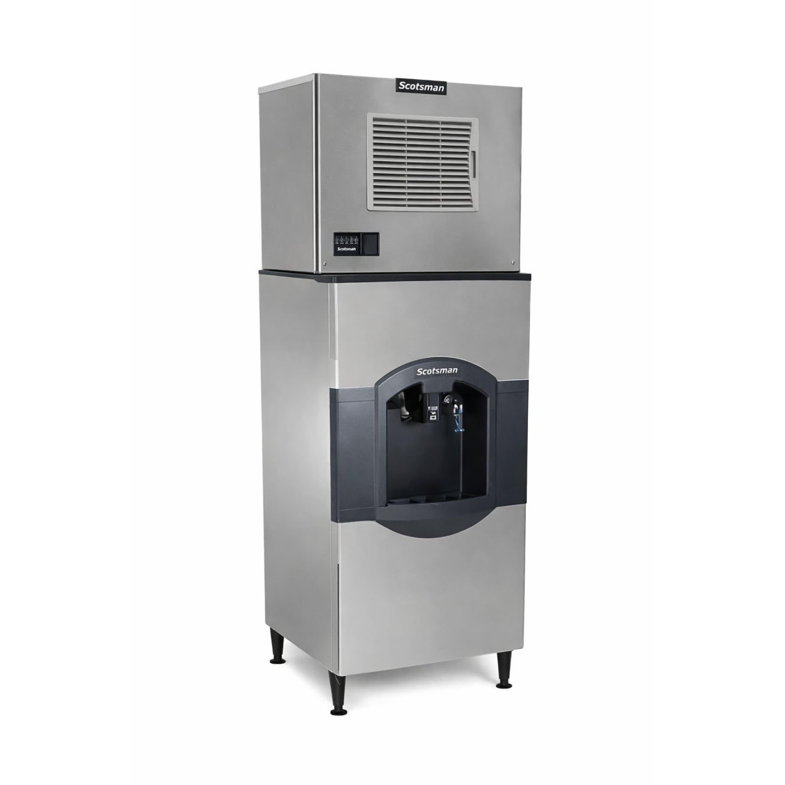 Scotsman Prodigy Elite Small Cube 30" Ice Maker - 476 Lb/Day, 180 Lb Hotel Bin W/Water Dispenser, 208v on Fridge.com - View 2