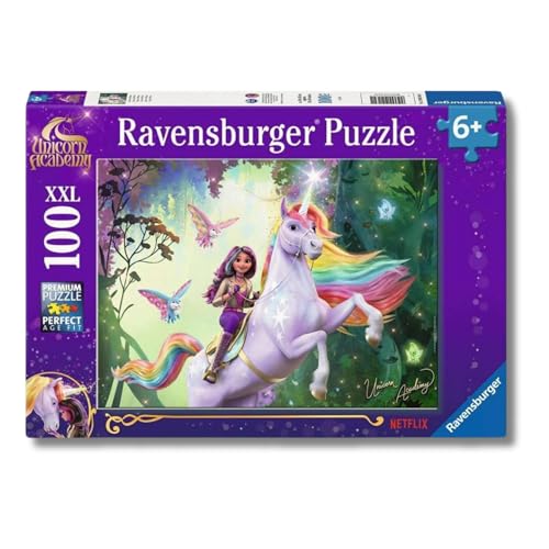 Ravensburger - Puzzles XXL Academia de Unicórnio | Puzzle 6 Anos ou Mais | Presente para Criança de 6 Anos ou Mais com Mais de 100 Peças | Rompecabezas para Crianças de 36 X 49 Cm | Puzzle
