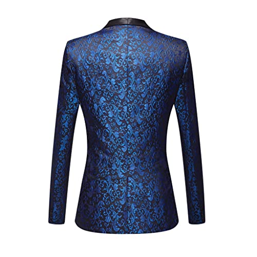 Men's Suit Slim Tuxedo Tailored Suit Groom Prom Wedding Suit (Jacket + Black Trousers)3