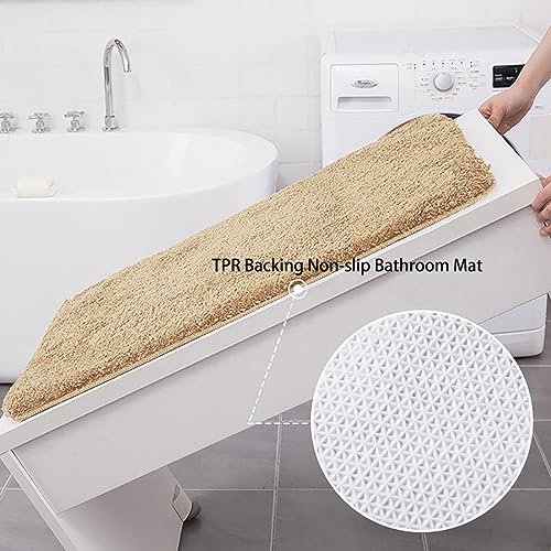 Achiiso Bath Mat,Beige Bathroom Mat Sets 3 Piece - Image 4