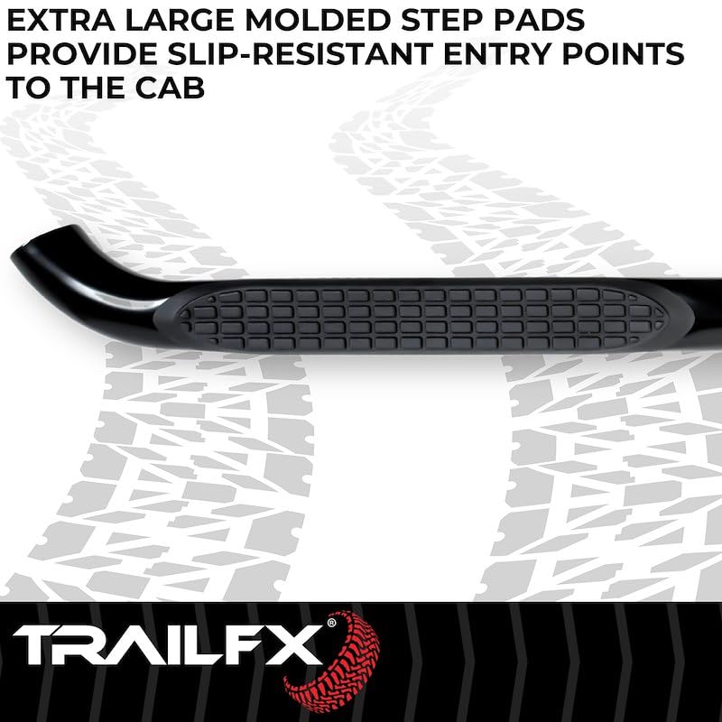 Estribos Trailfx para Chevrolet Silverado 1500 1999-2018 Negro miniatura 4