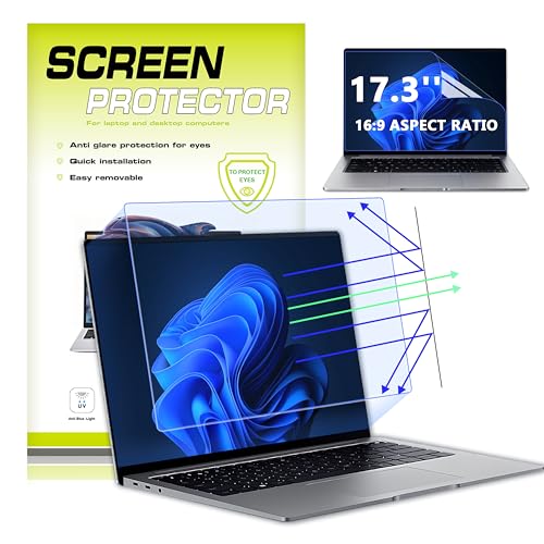 Film protecteur d'écran anti-lumière bleue 17.3" x2 pour ordinateur portable 16:9