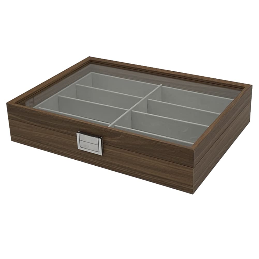 Brillen Organizer für 8 Brillen, Brillenbox zur Aufbewahrung Sonnenbrillen, Brillen Vitrine Gehobene, Brillen Schmuck Organizer Display, Brillen Box für Sonnenbrille, Schmuck, Uhr