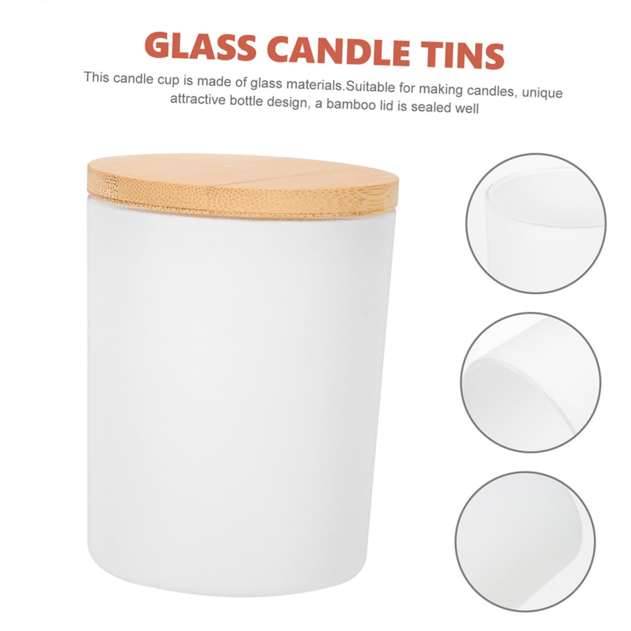 EXCEART 6 Vasetti per Candele in Vetro per Aromaterapia, Contenitori Vuoti Pratici per Candele Fai da Te, Set da 6 per Casa e Laboratorio