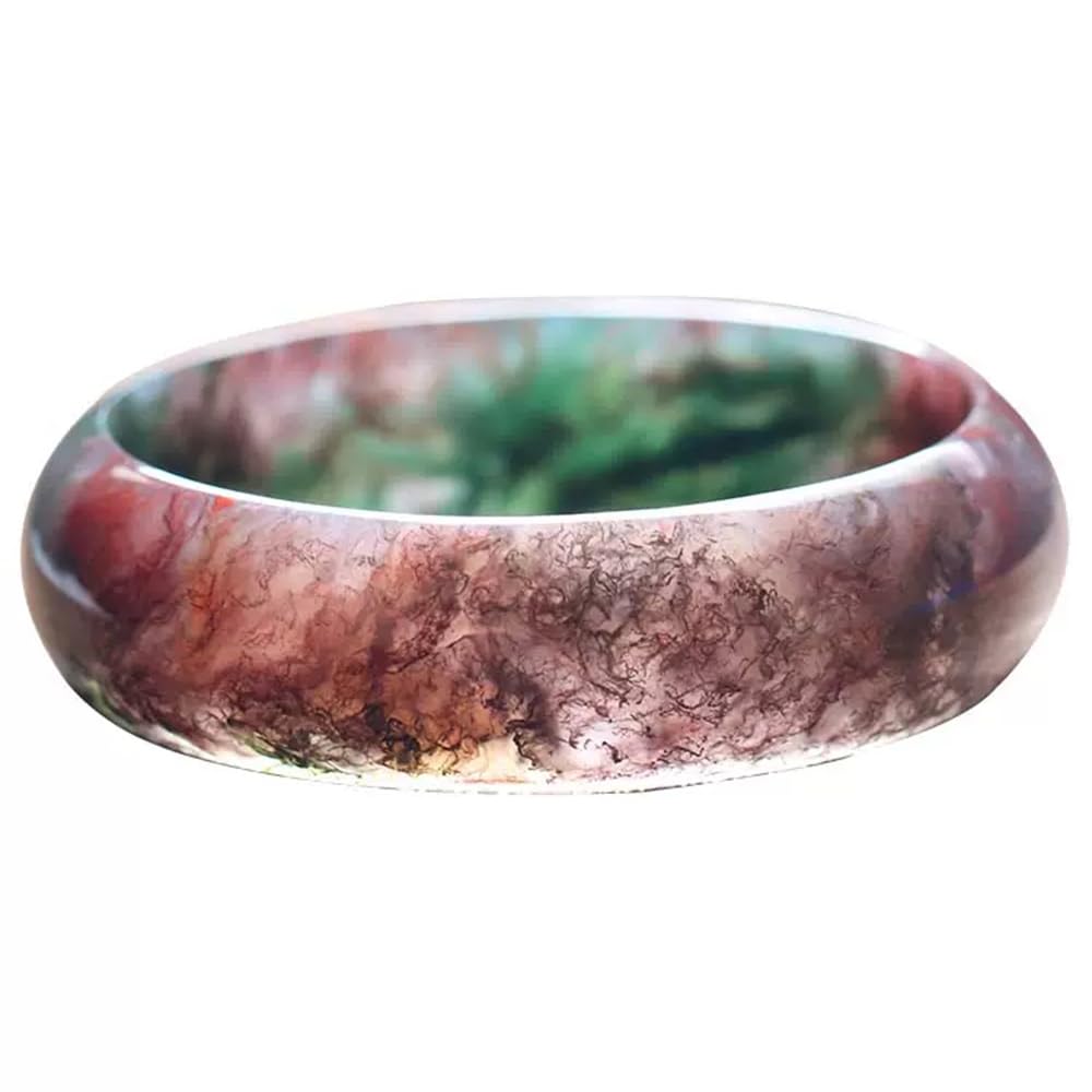 Bracelet en jade véritable coloré avec agate naturelle et jonc Feng Shui 58-62mm