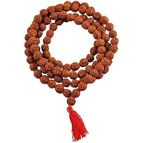 TEJVIJ AND SONS 10 mm rudraksha mala for men original 5 mukhi rudraksha mala for men original 108 rudraksha mala for chanting 108 rudraksha Cover