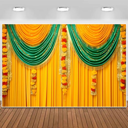 Pooja Backdrop Decoración Fotografía 7x5 ft miniatura 6