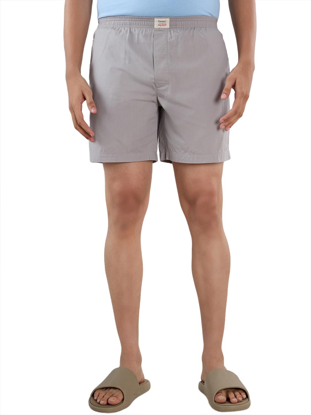 sleepz by raymond Men Regular Fit Stripe Pattern Pure Cotton Flat Front Lounge wear Boxer-picture-38