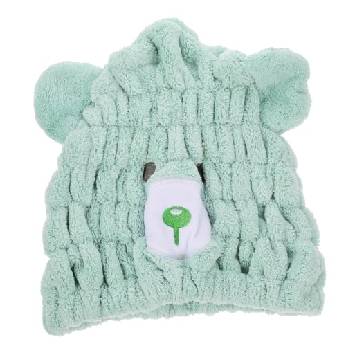 HAPINARY Cute Bear Boys and Girls Hair Drying Cap Soft Fleece Towel Wrap for Quick Dry