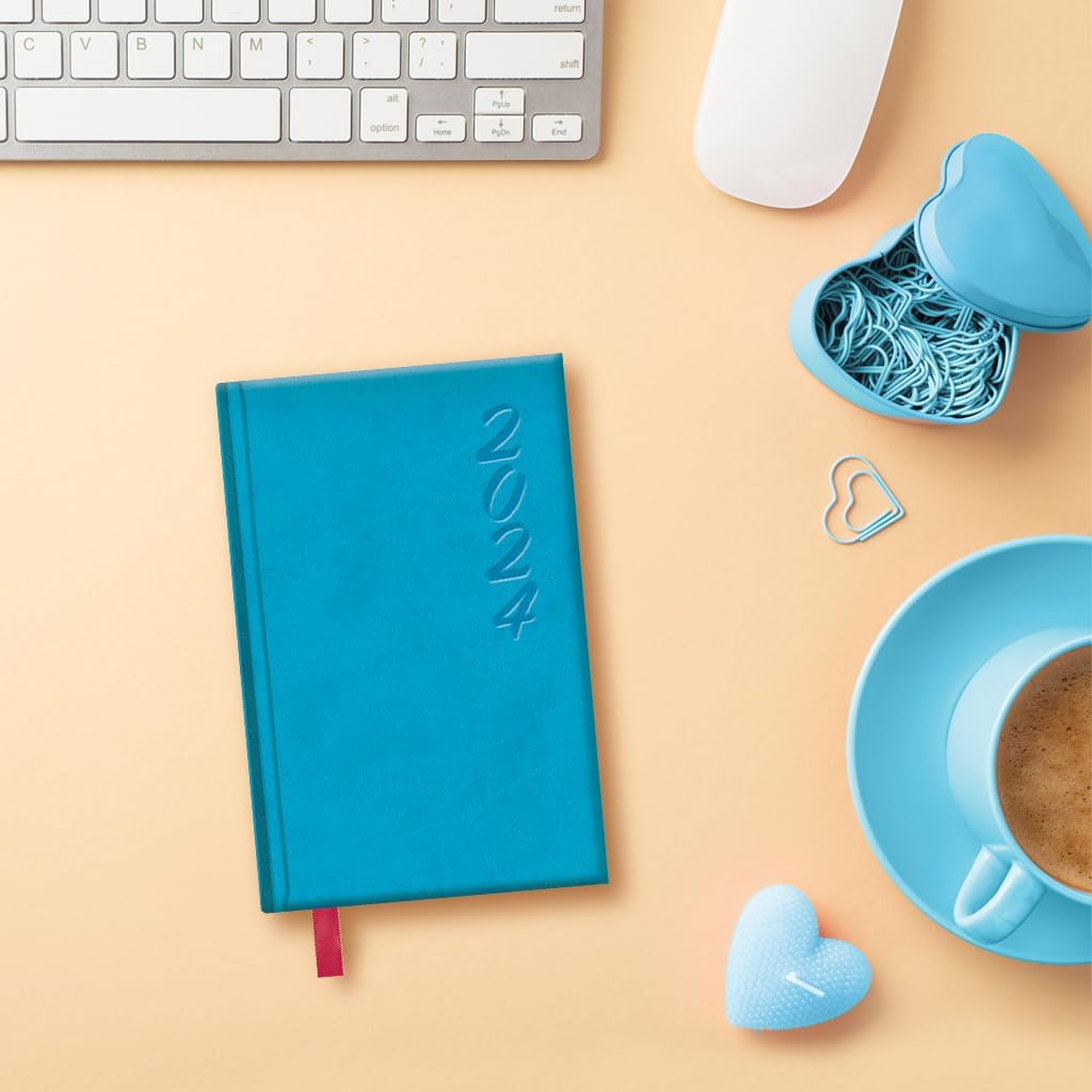 dohe – Pocket Agenda 2018, Weekly View with Weekly View Design, 8.5 x 13 cm 8.5 x 13 cm Blue Turquoise