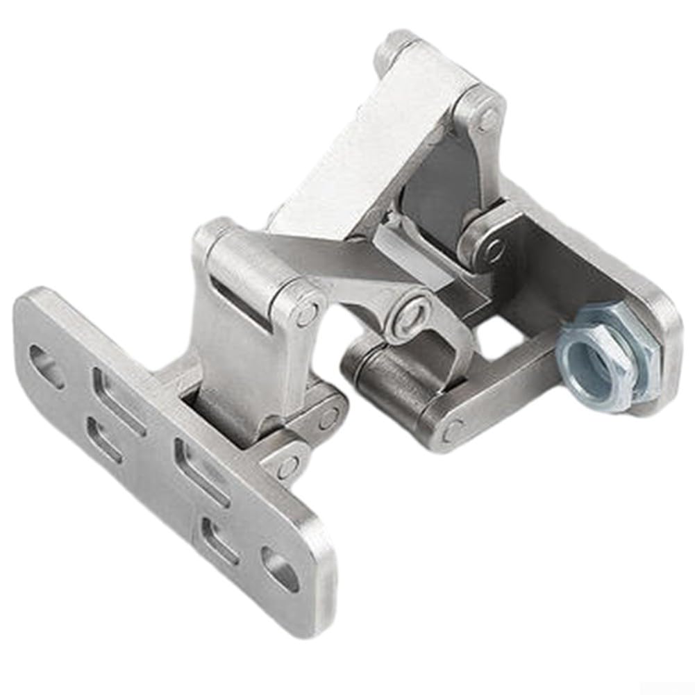 DAZZLEEX Bisagra resistente para puerta de piedra, bisagra invisible ajustable para hidrante de incendios de 100-400 kg para puertas cortafuegos, puertas de seguridad (L)
