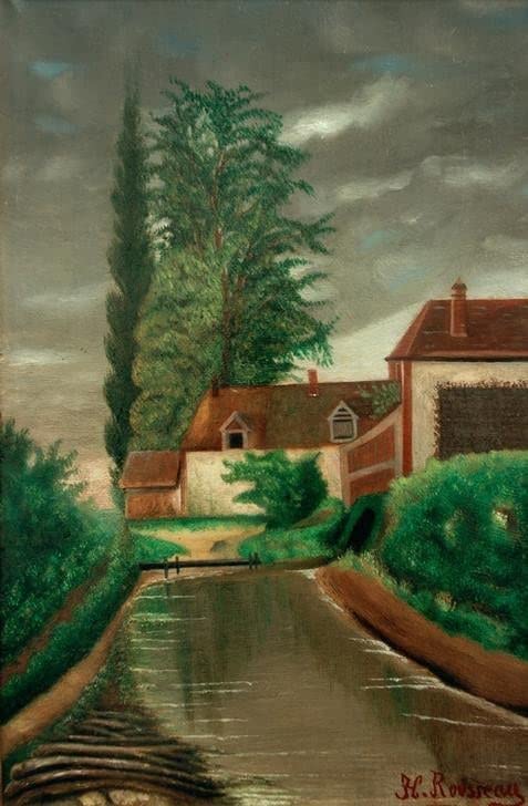 Affiche le moulin à eau Henri Rousseau pour décorer mur vide